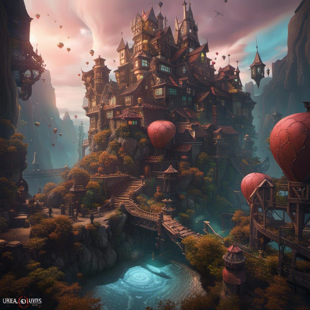 Fantastical Matte Painting in Deep Color