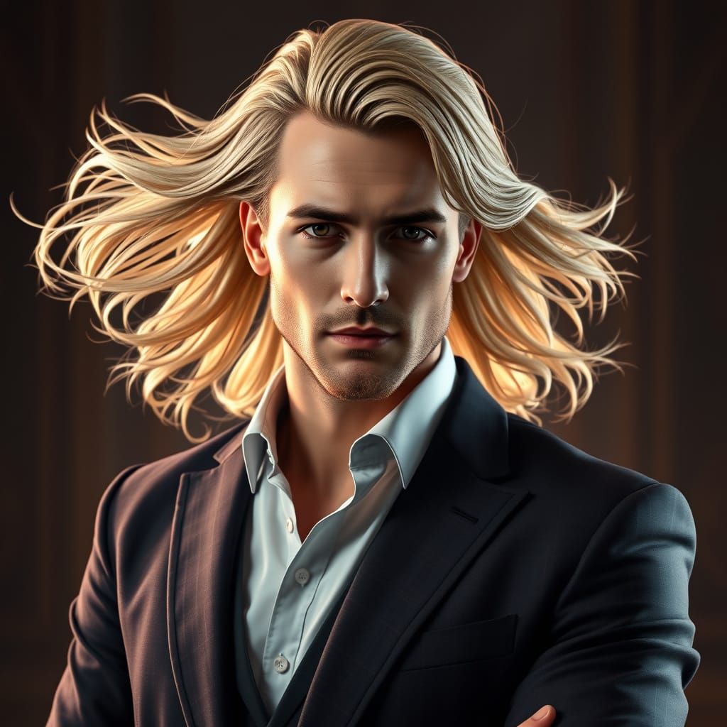 Seductive Teacher Portrait with Art Nouveau Accents