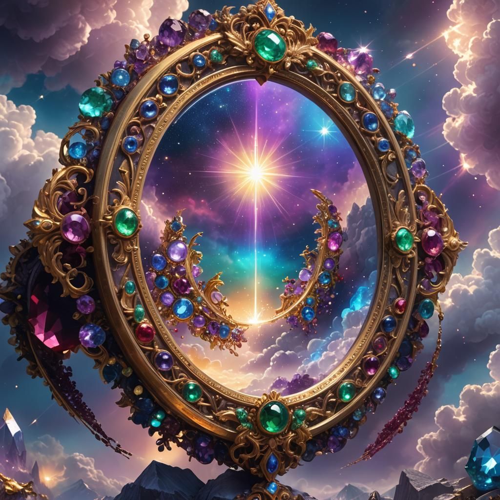 Heaven's Mirror Adorned with Precious Stones