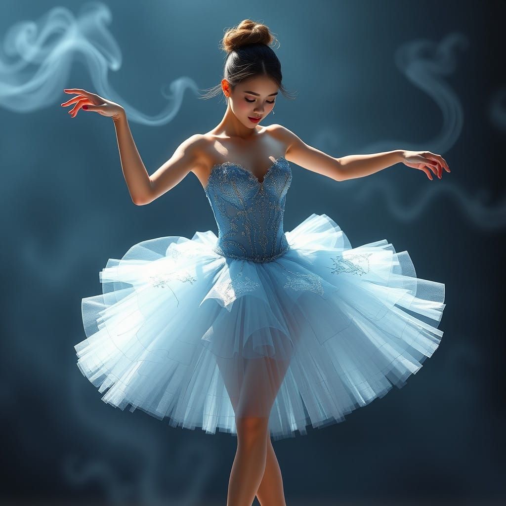 Ethereal Ballerina in Enchanted Mist