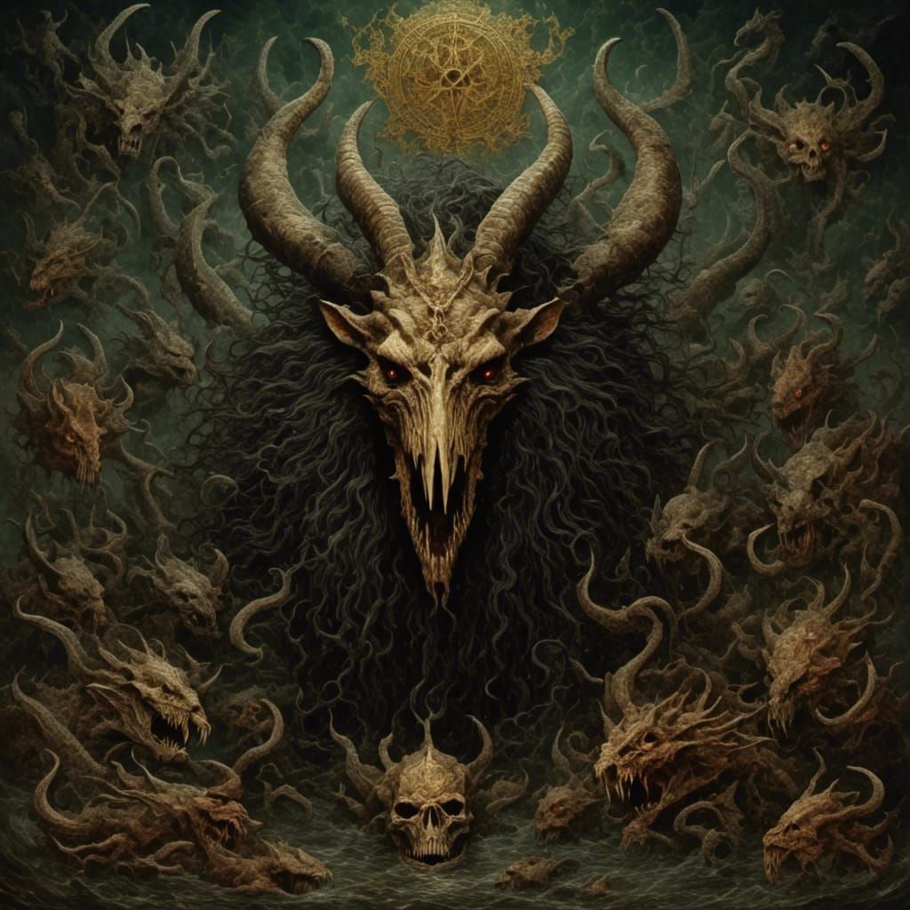 Surreal Portrait of Leona Sanctis in Dark Fantasy Style