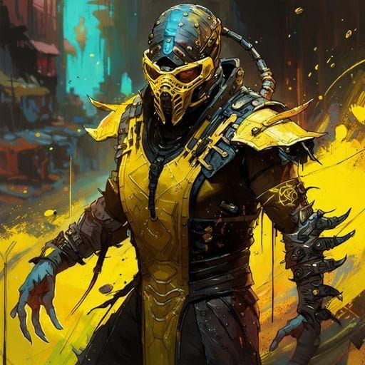 Scorpion in Futuristic Nanotech Armor