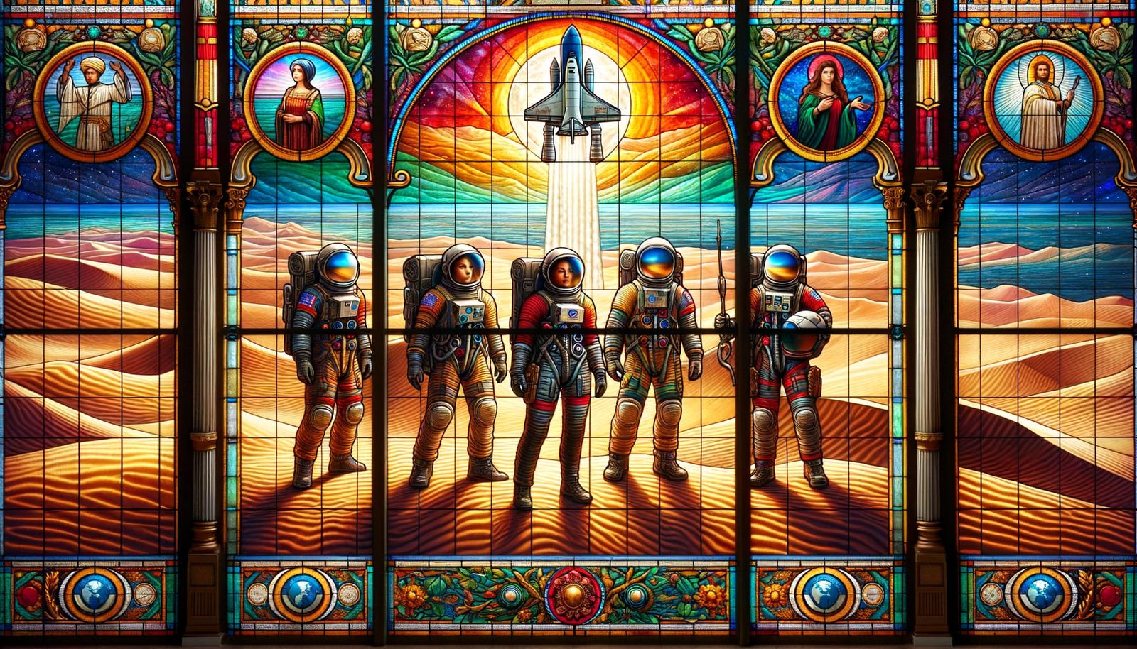 Stained Glass Window Honors Spacecraft Landing