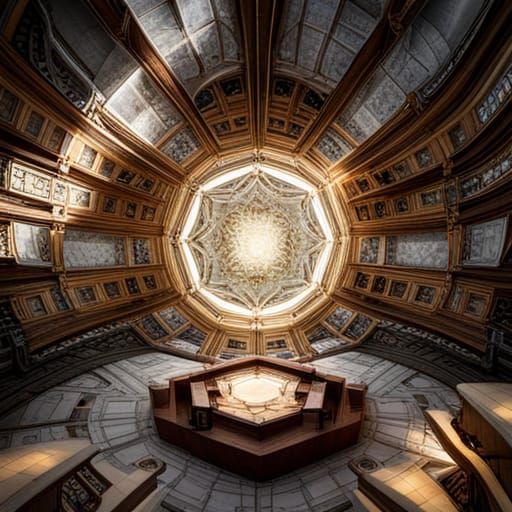 Mystical Crystal Structure in Ancient Chamber