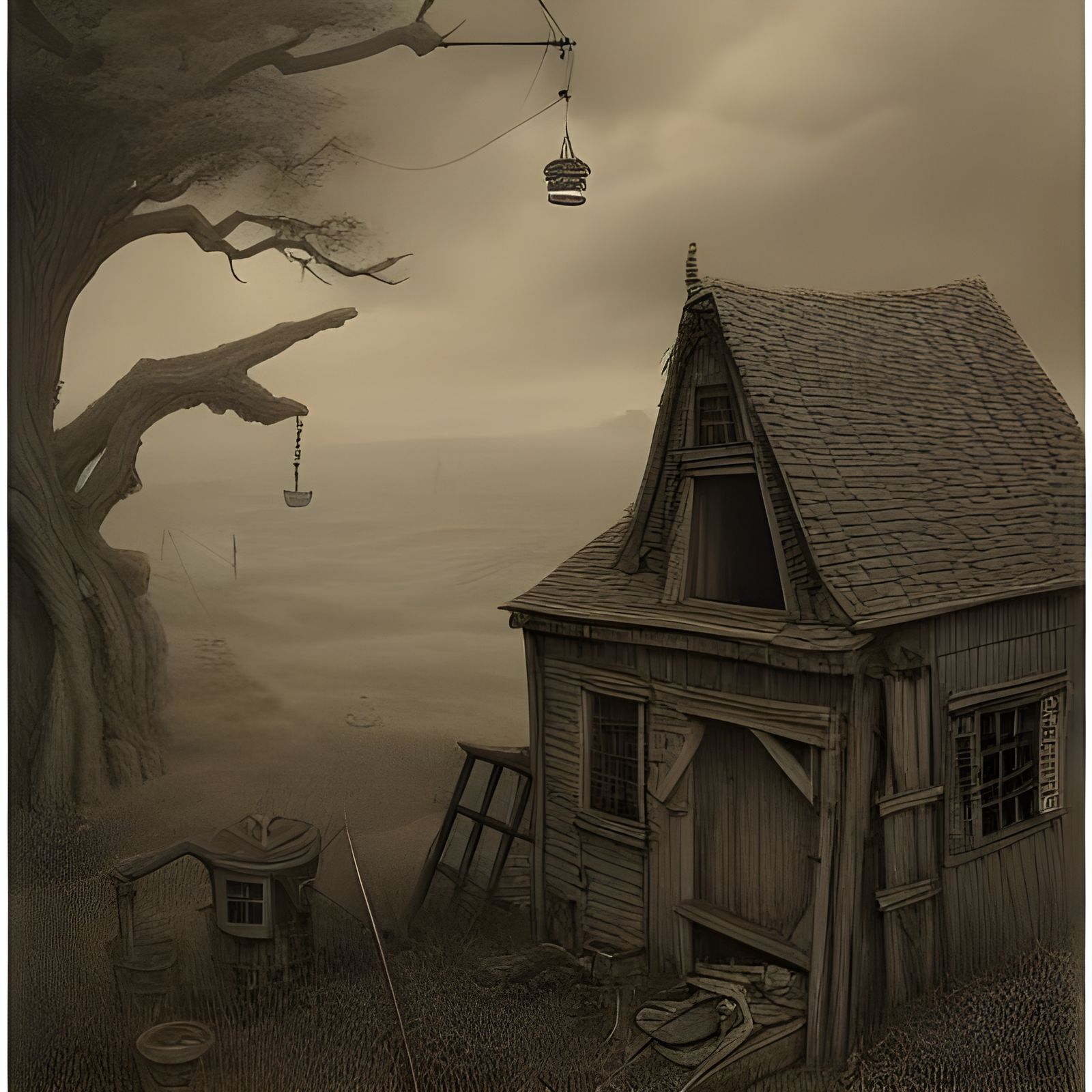 Witch Casting Spell in Detailed Matte Painting