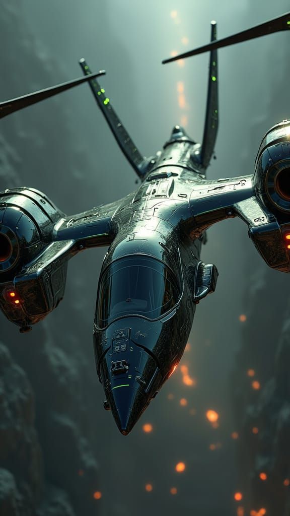 Alien Tech Osprey Tiltrotor: A Biomechanical Masterpiece