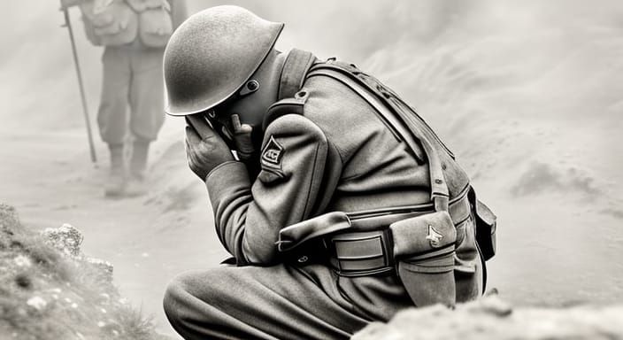 WWII German Soldier: A Dystopian Photograph