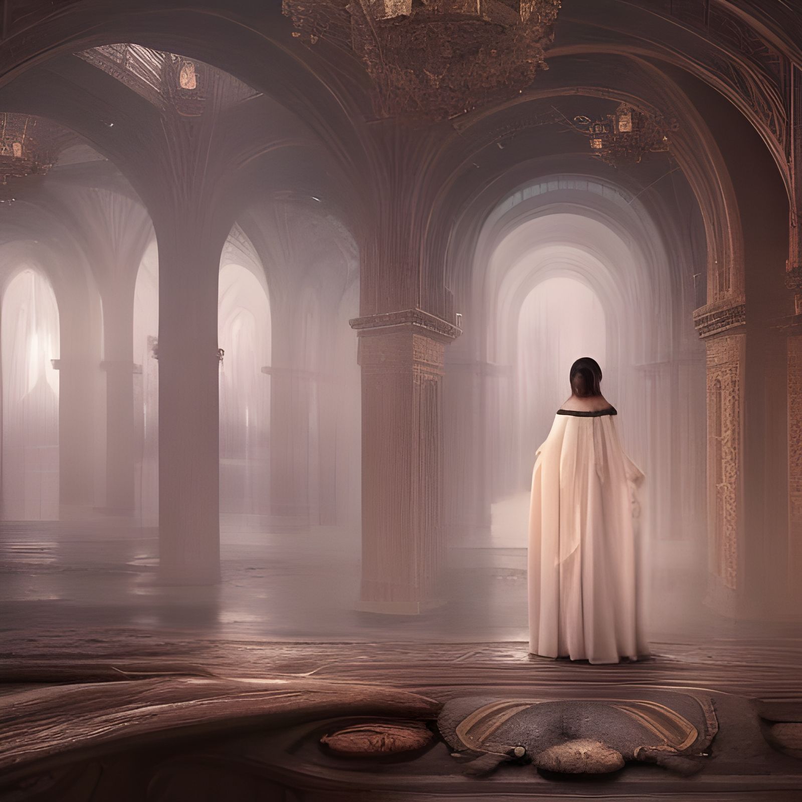 Dramatic Digital Painting of Three Women