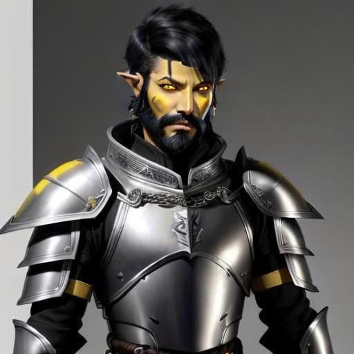 Githyanki Warrior with Yellow Skin and Black Spots