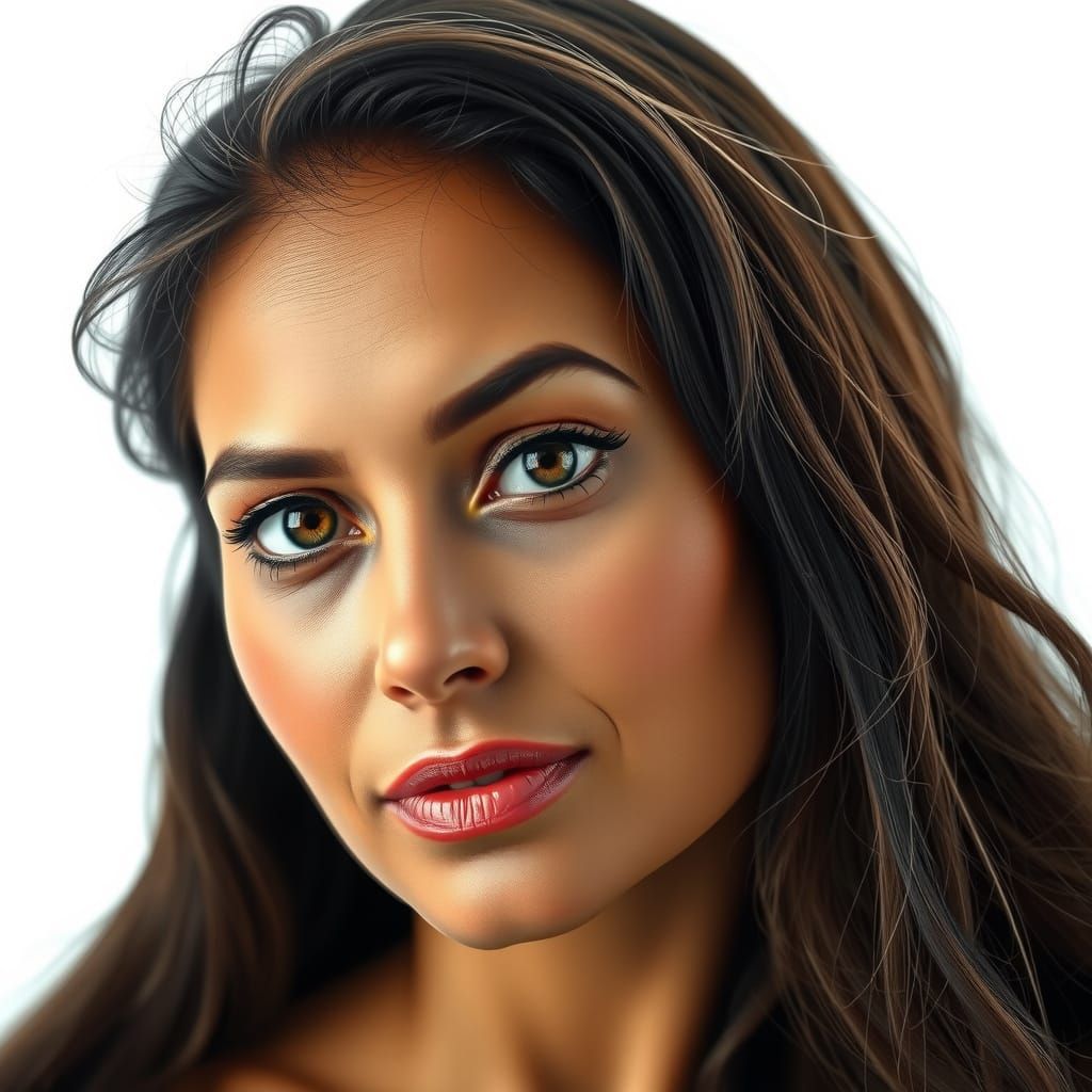 Soulful Portrait of a Wise Woman in Hyper-Realistic Style