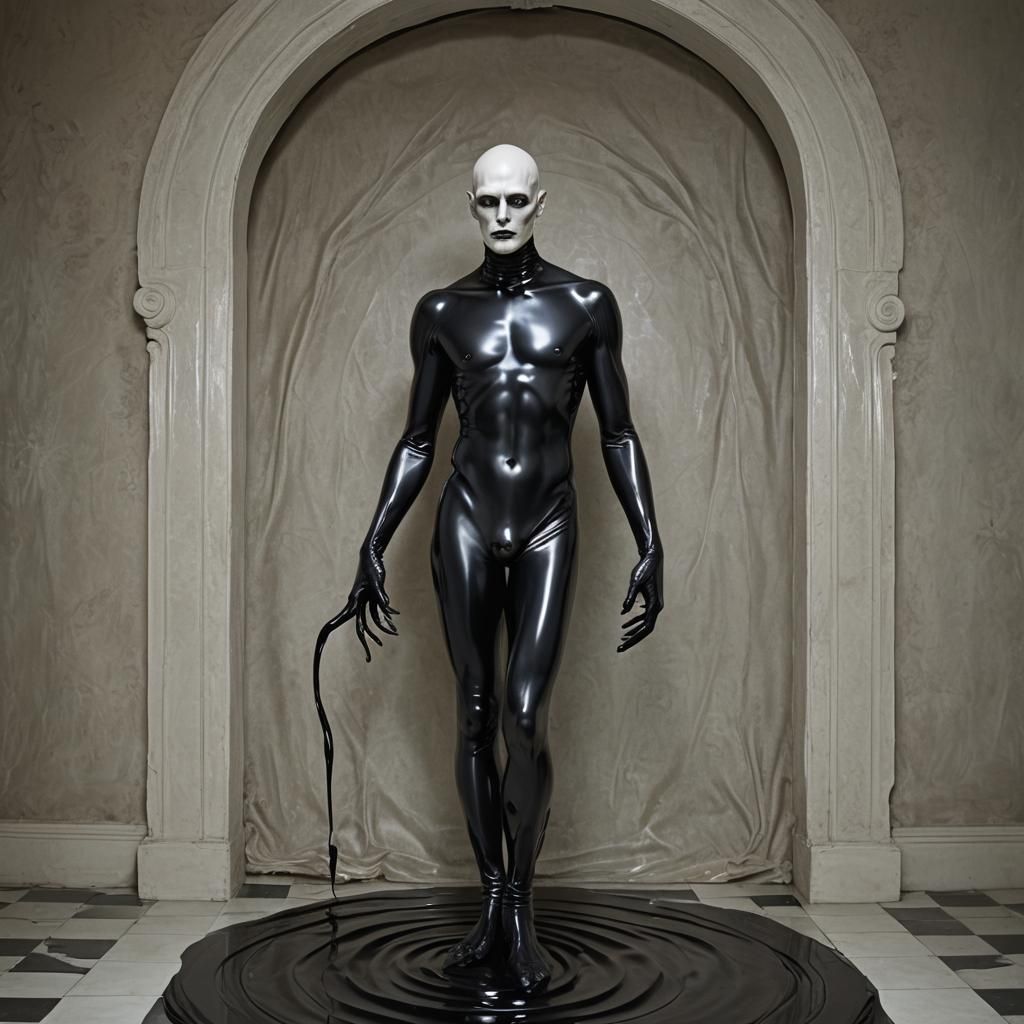 A striking and surreal portrait image depicting Fawsums, the...