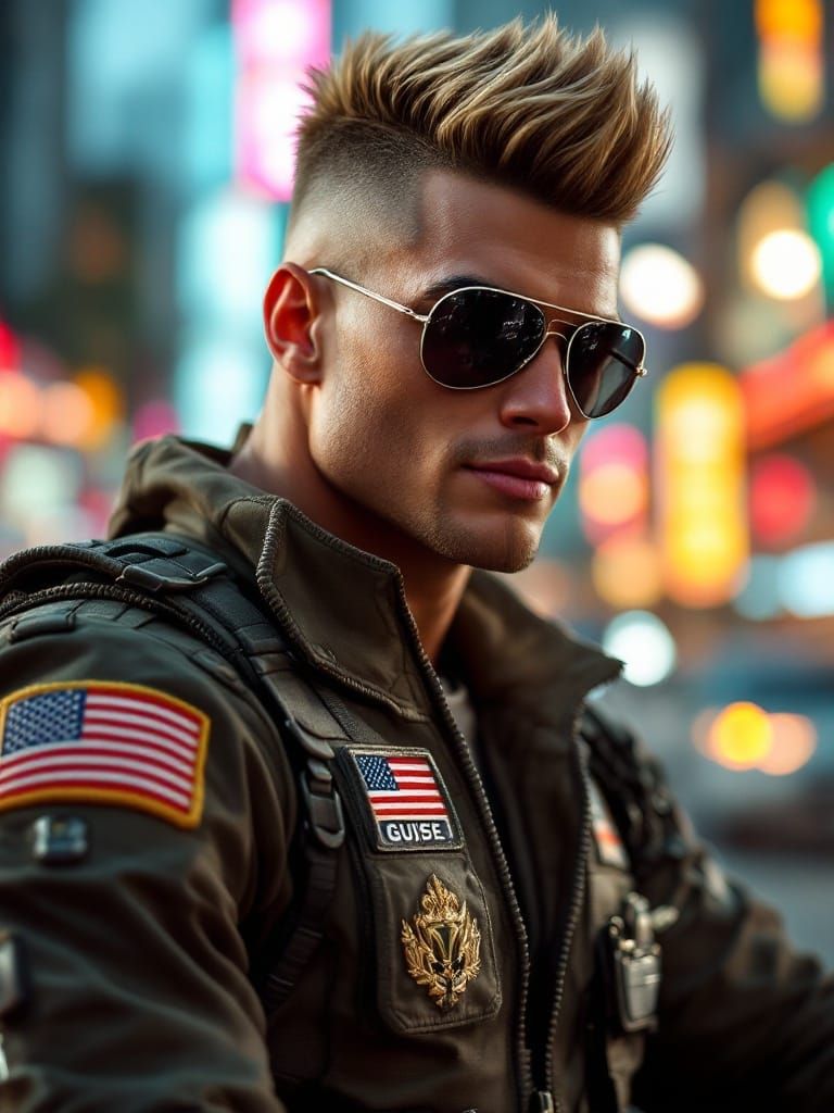 Intergalactic Action Hero in High-Tech Flight Suit