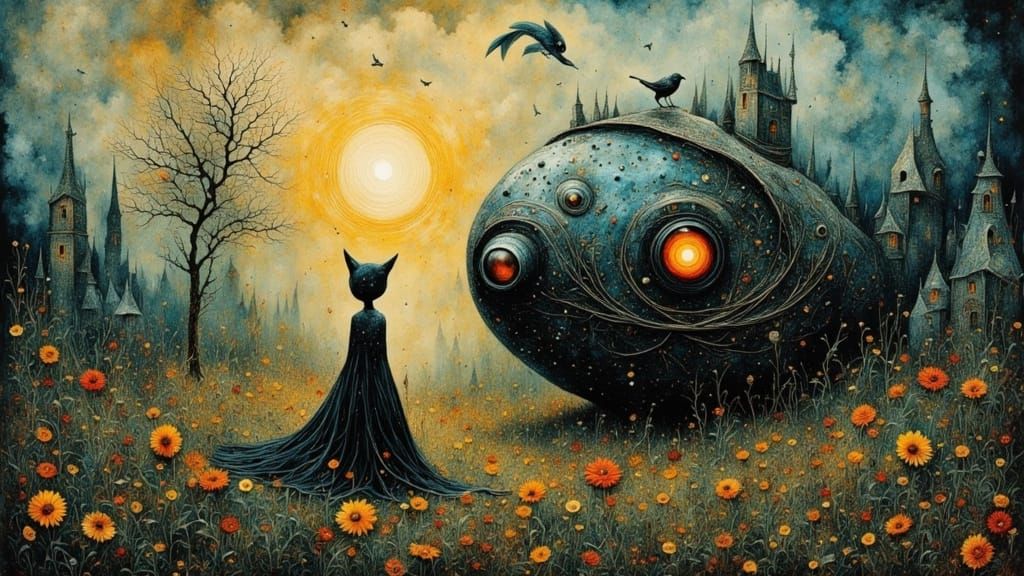 Surreal Abstract Painting Captures Disquieting Familiarity