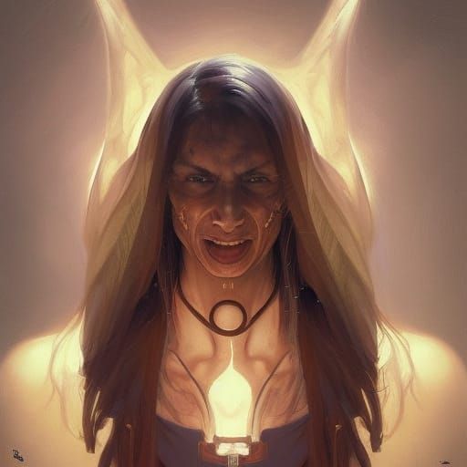 Eldritch Boogeyman Portrait in Art Nouveau Style