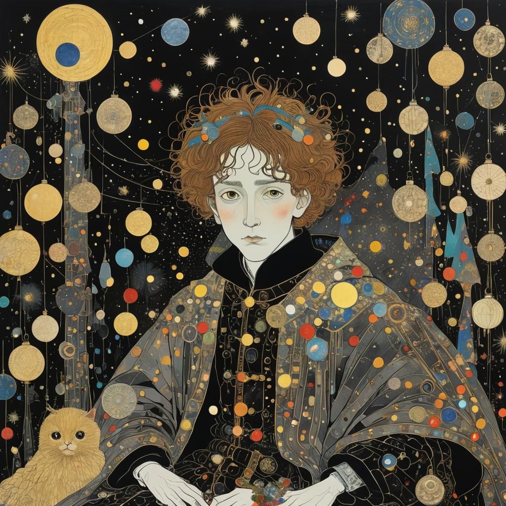 Surreal Portrait: Clarke, Klimt, Vader, and Angel