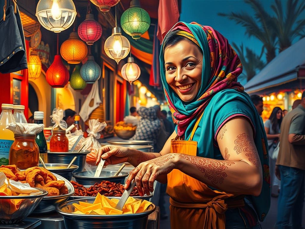 Oui, Monsieur. I'm selling Tex-Mex here in Marrakesh