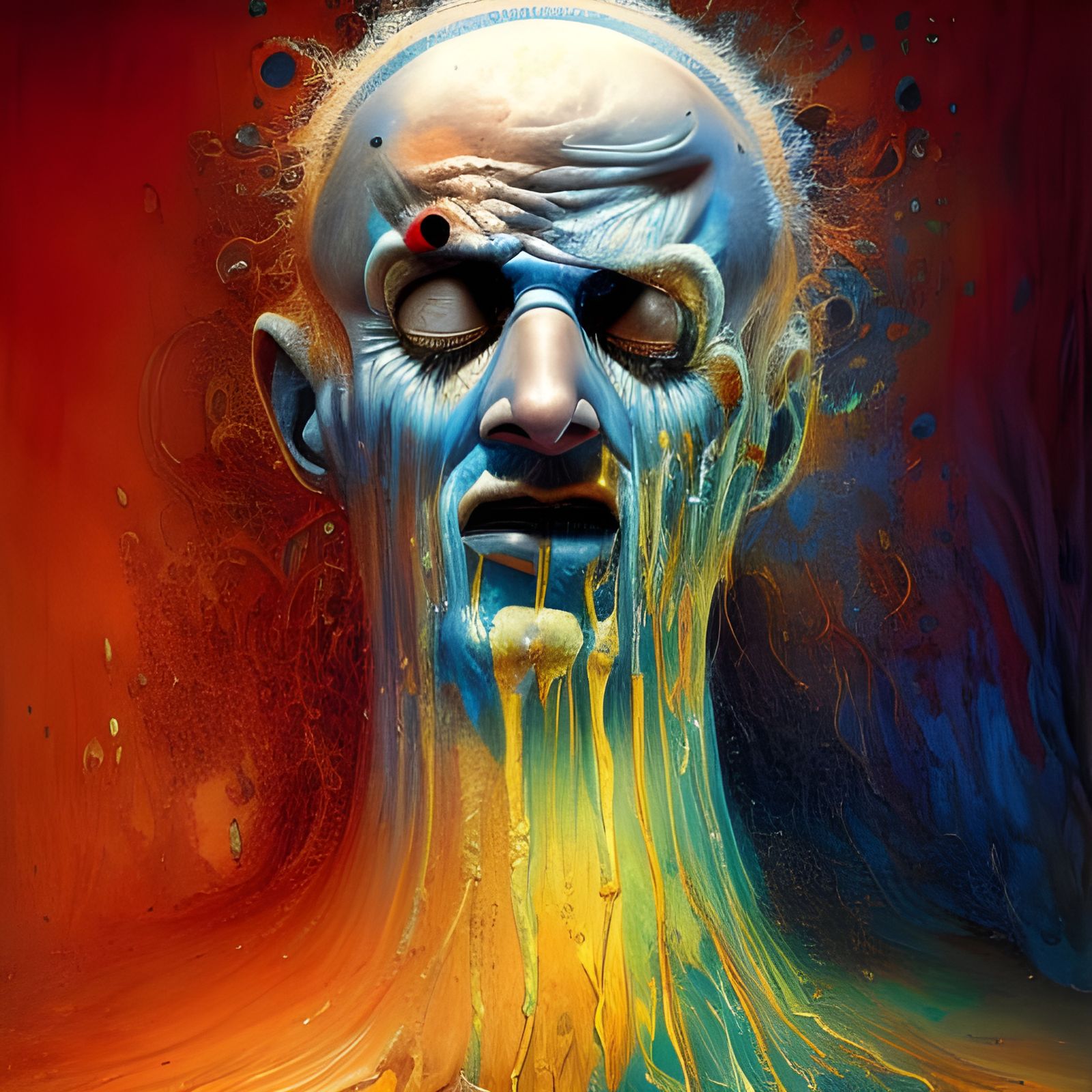 Paintsplash self portrait