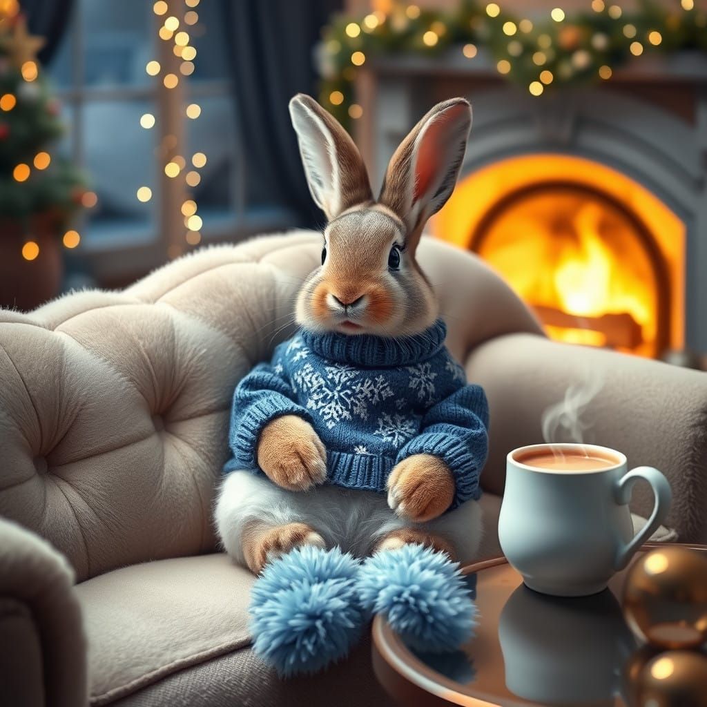 Magical Bunny in Festive Winter Haven