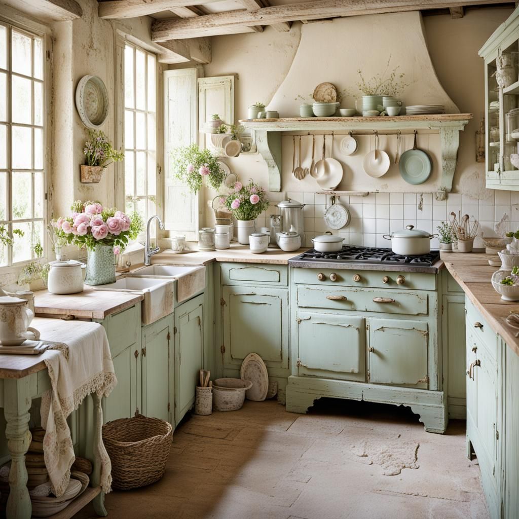 Dreamy Shabby Chic French Cottage Kitchen