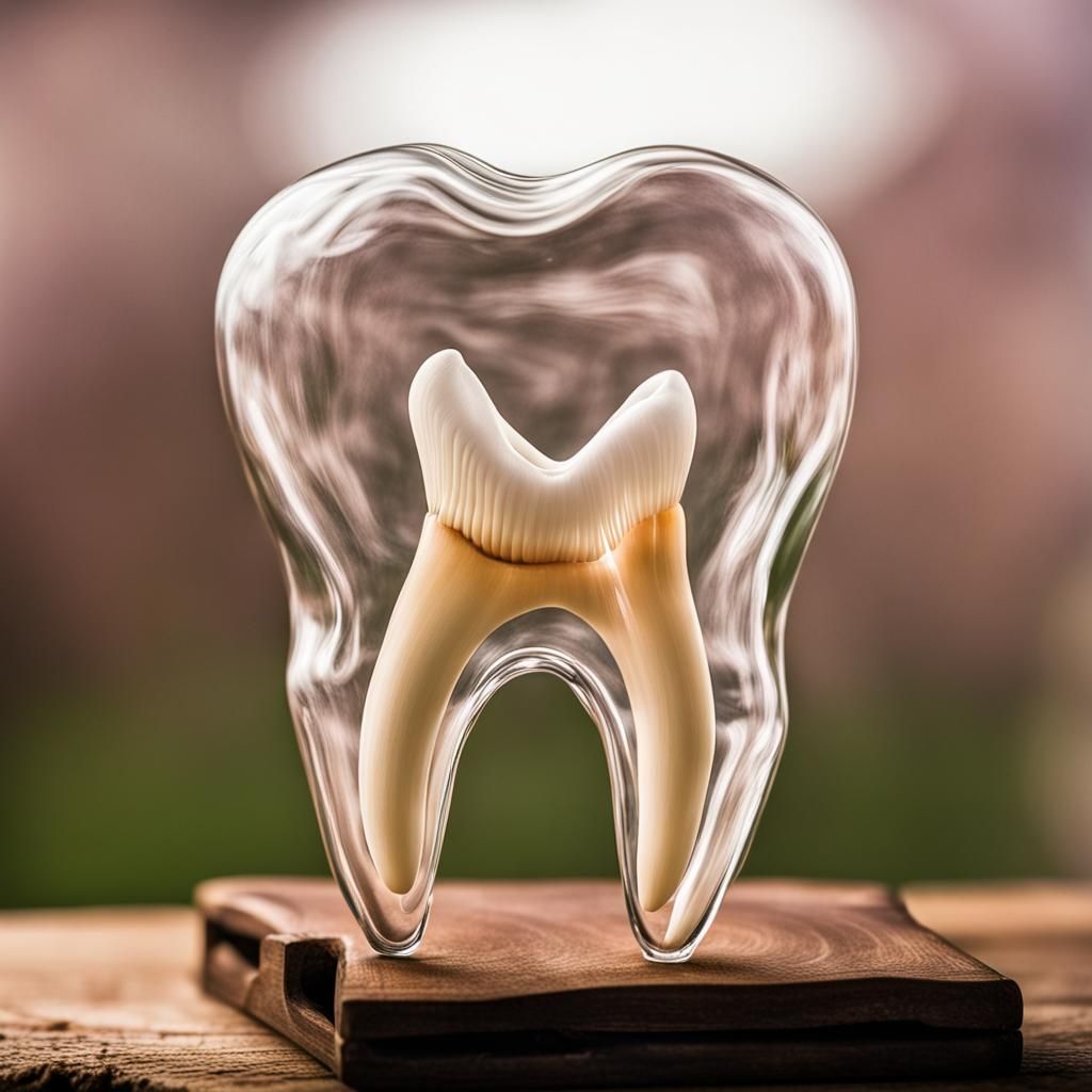 Glass Molar Tooth Container: Dental Art