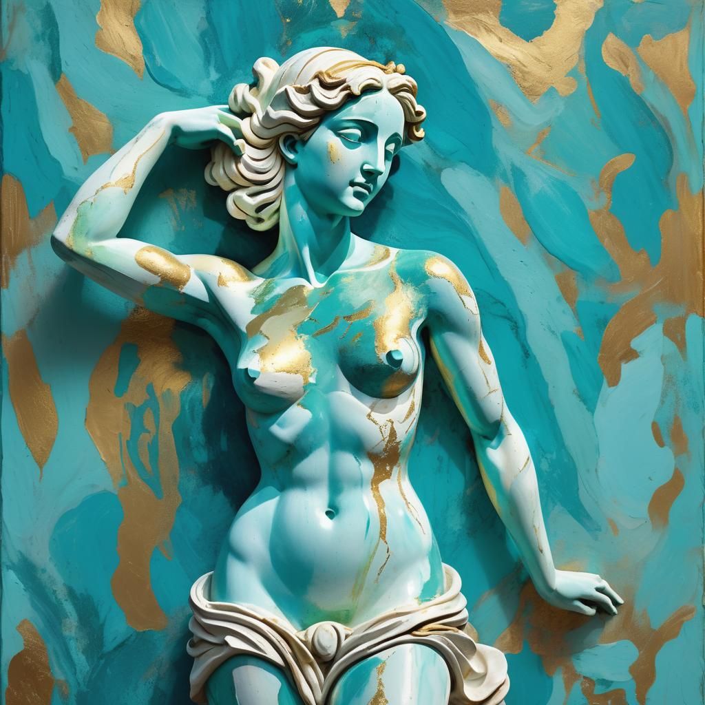 Turquoise Goddess in Fauvist Splendor