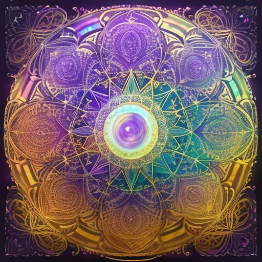 Rainbow Lit Poetry on Golden Parchment Scroll