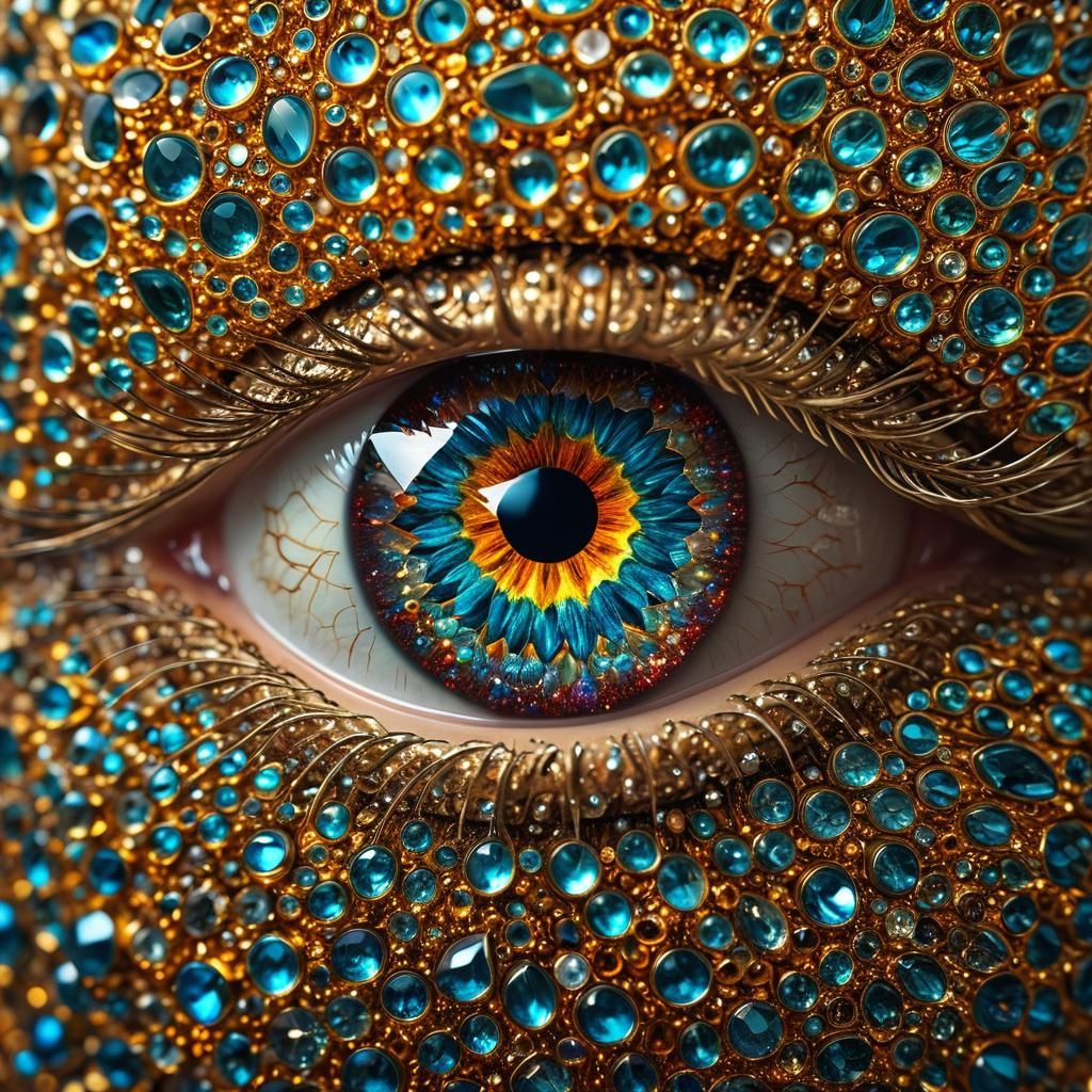 Sparkling Jewel Eye Macro Photography