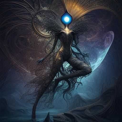 Hyperrealistic Abstract Male Figure in Surreal Style