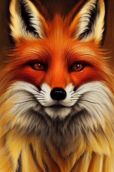 renaissance royal fox portrait
