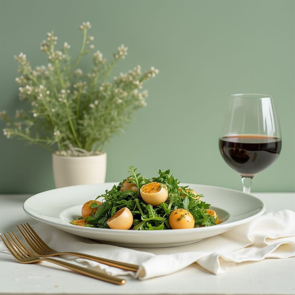 Healthy Woman with Salad: Clean Modern Design