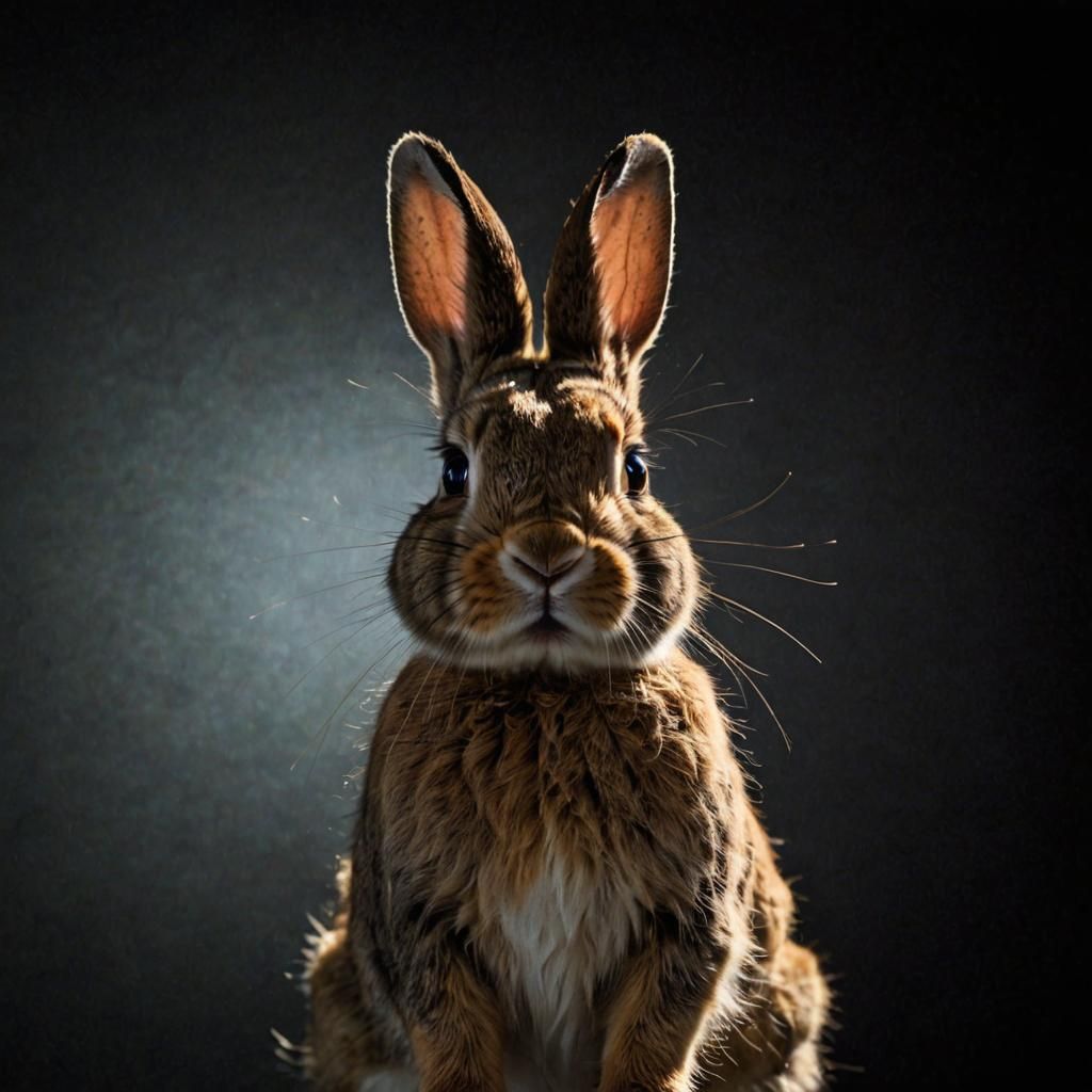 Award-Winning Bunny Rabbit with Dramatic Lighting