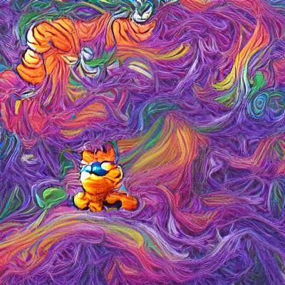 Colorful Garfield Illustration