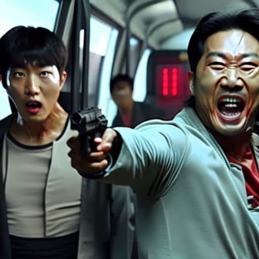 Zombie Fruit Attack on Korean Train