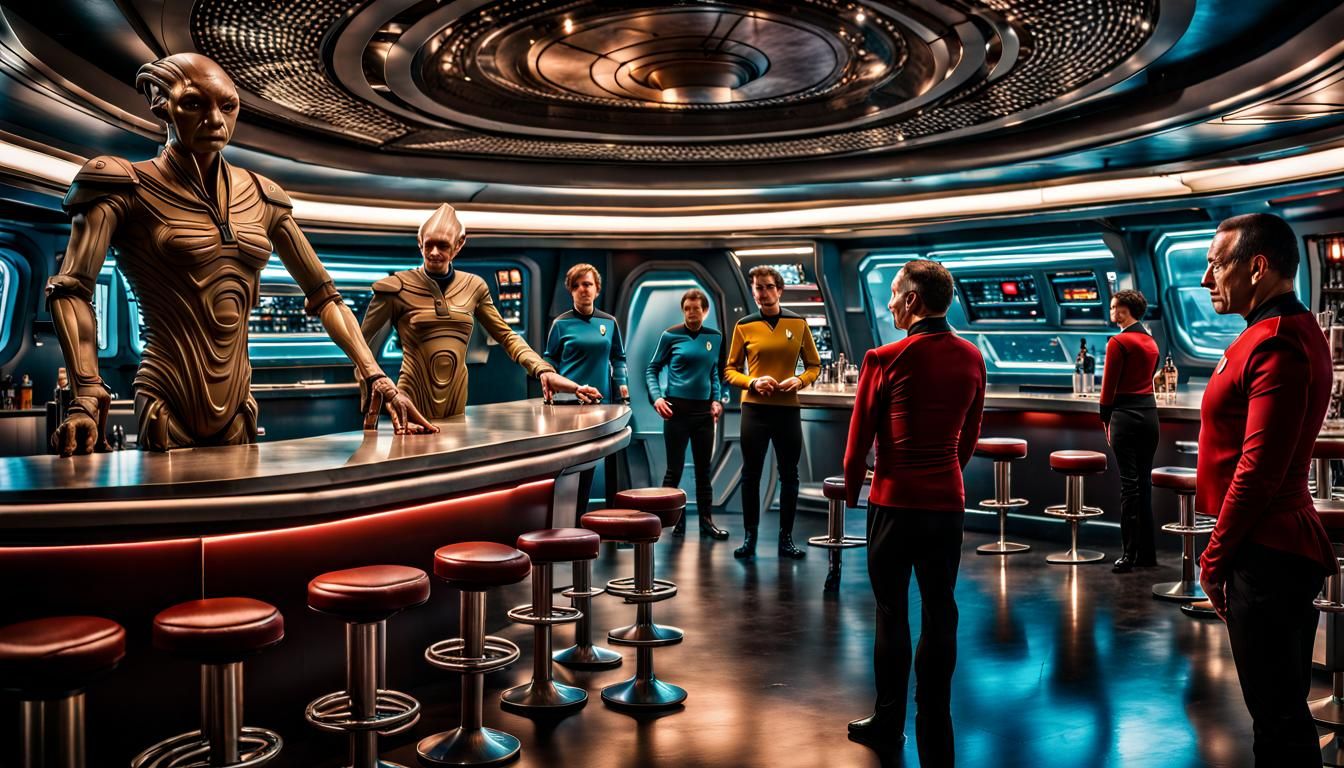 Star Trek: Human and Aliens in Space Bar