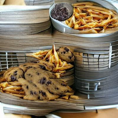 Chocolate Chip Cookies and French Fries