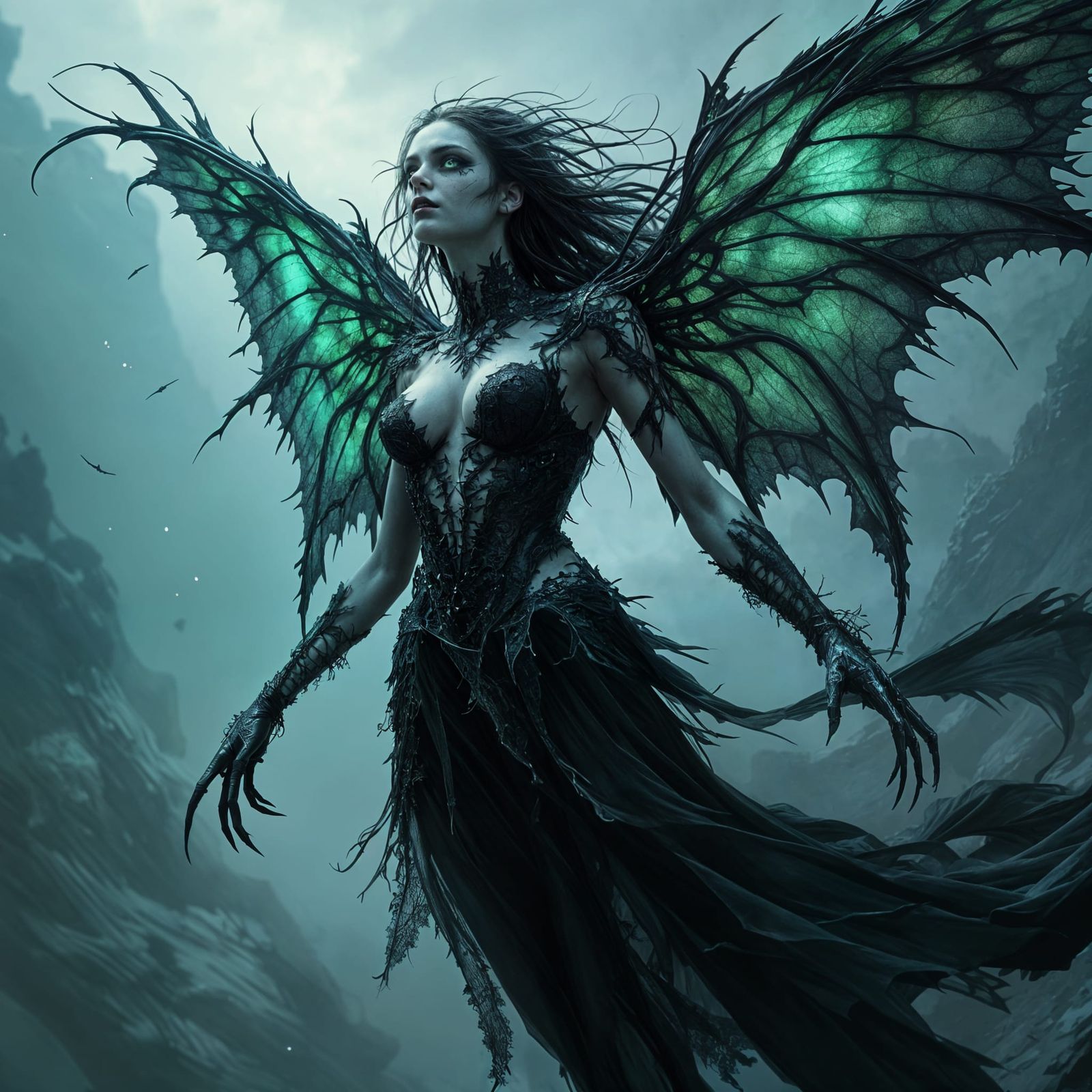 Death Fairy with Knife Blade Wings