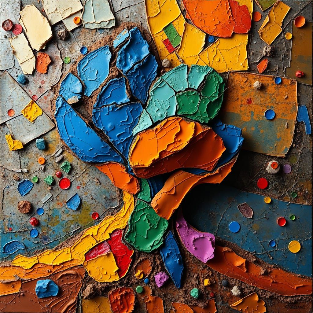 Emerging Mosaic Form in Abstract Art