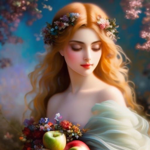 Hyperdetailed Apple in Impressionist Style with Bokeh