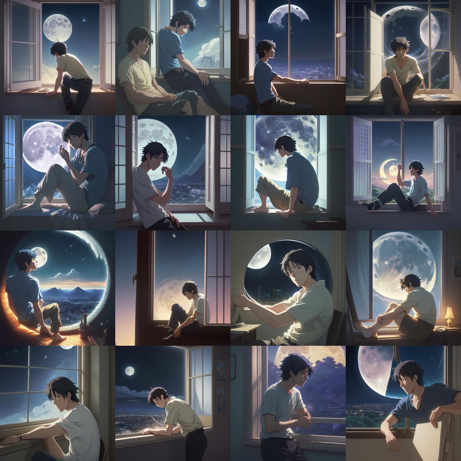 Man Asks Moon for Help: Studio Ghibli Anime