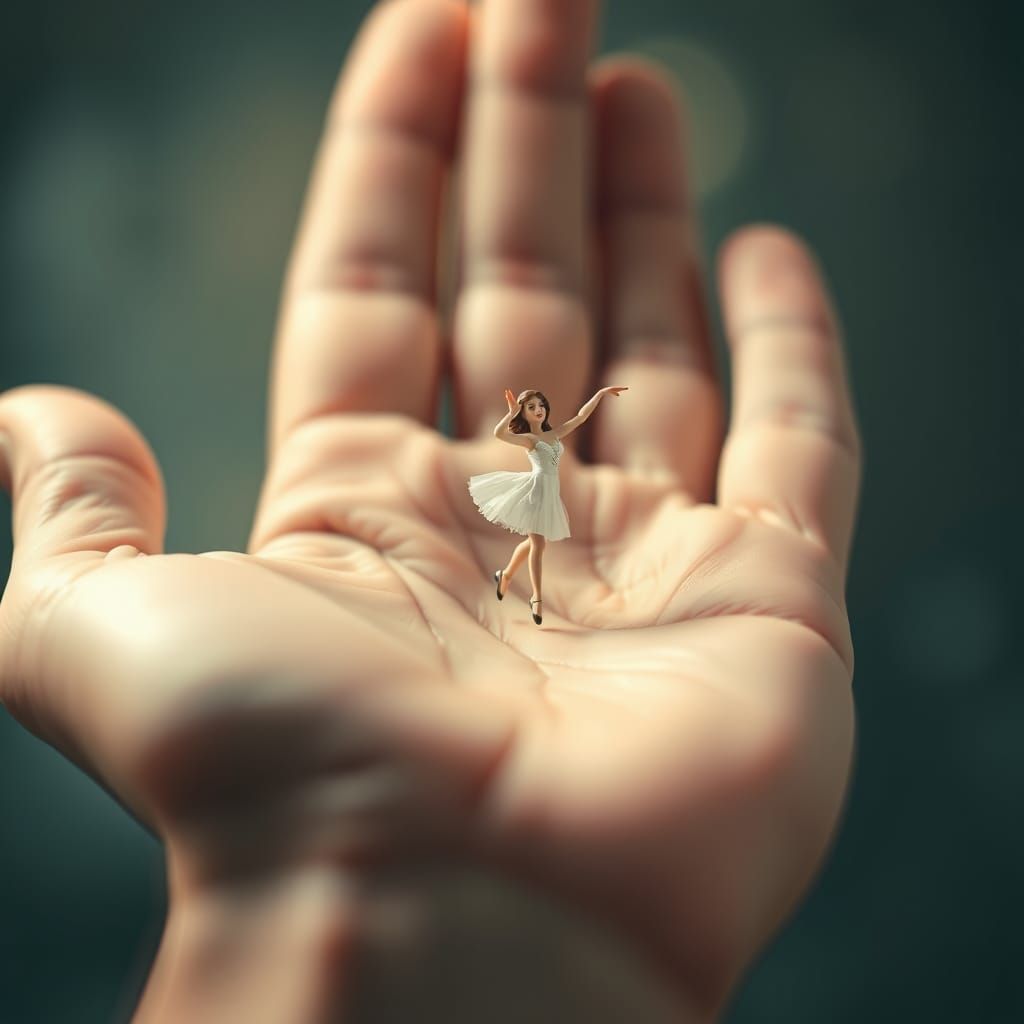 Miniature Dancer in a Giant Hand: Psychedelic Dream