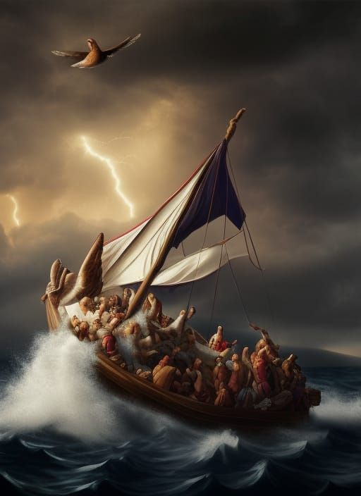 christ in the storm on the lake of galilee