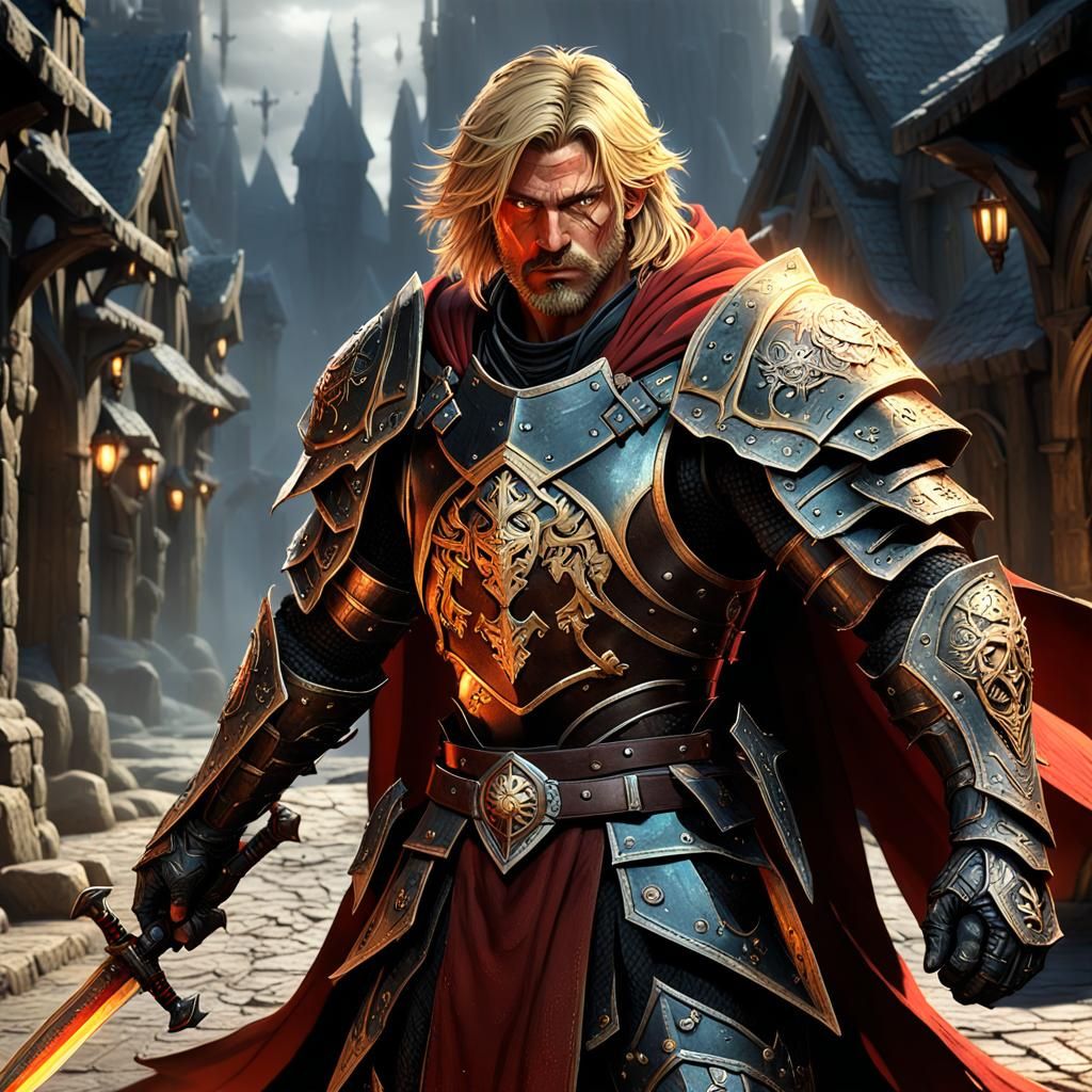 Mage Knight in Dark Fantasy Style