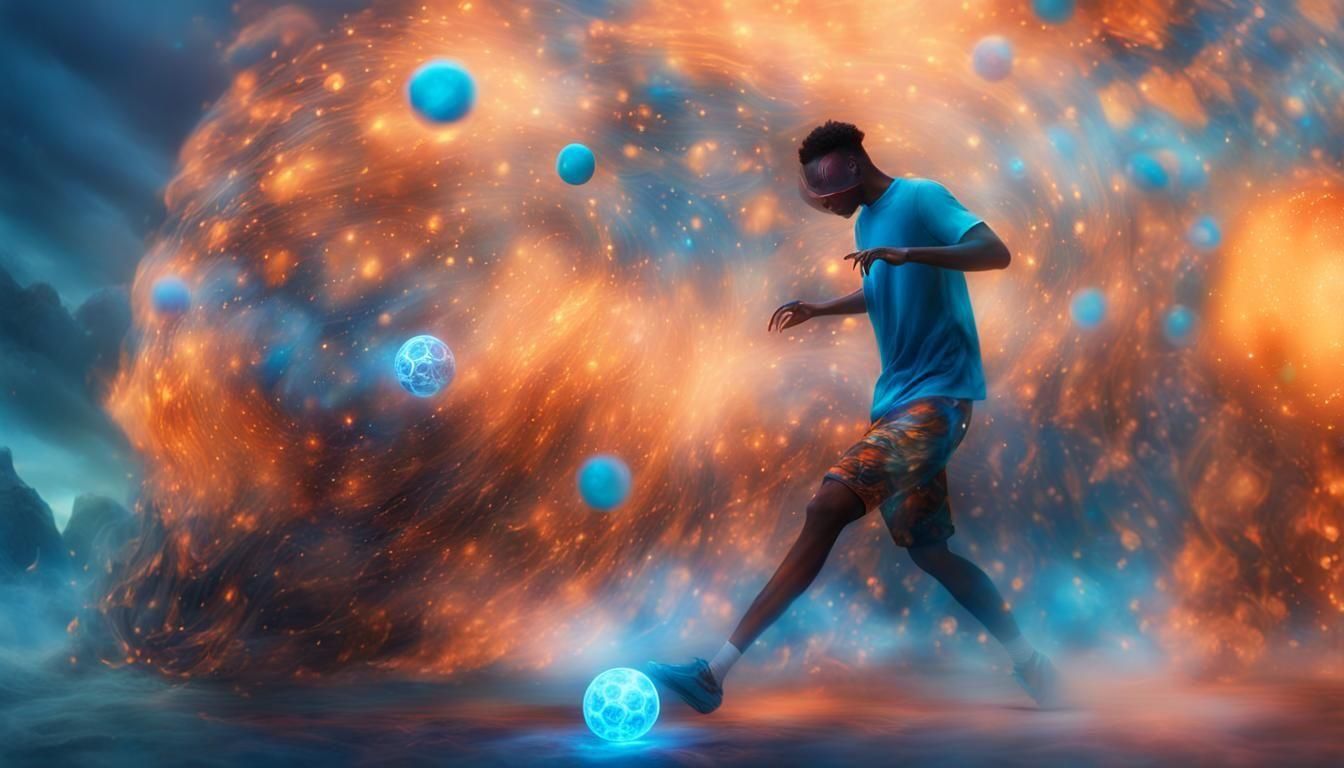 Person Juggling Ball in Detailed Matte Painting