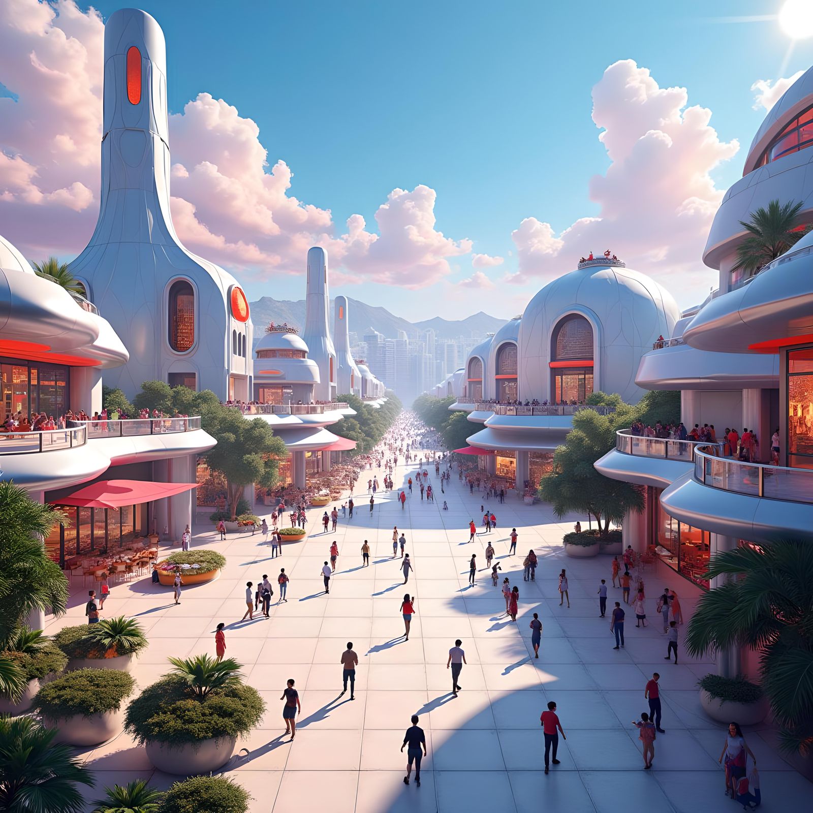 Uniworld Plaza: Bird's Eye View Map of Virtual Hub