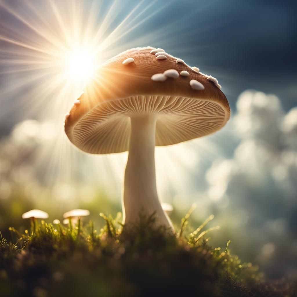 Mushroom in Divine Sunshine
