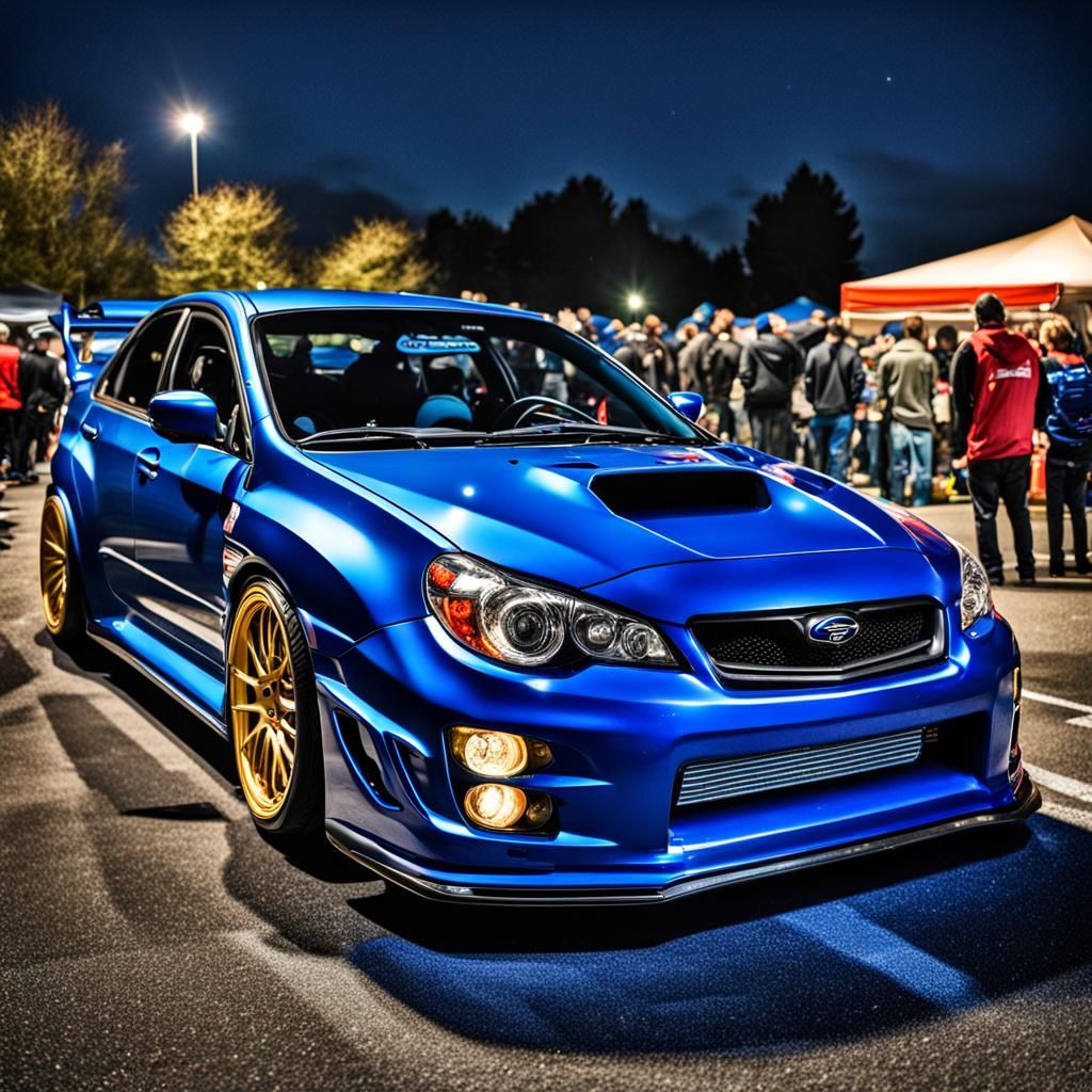 Modified Subaru WRX STI at Midnight Meet