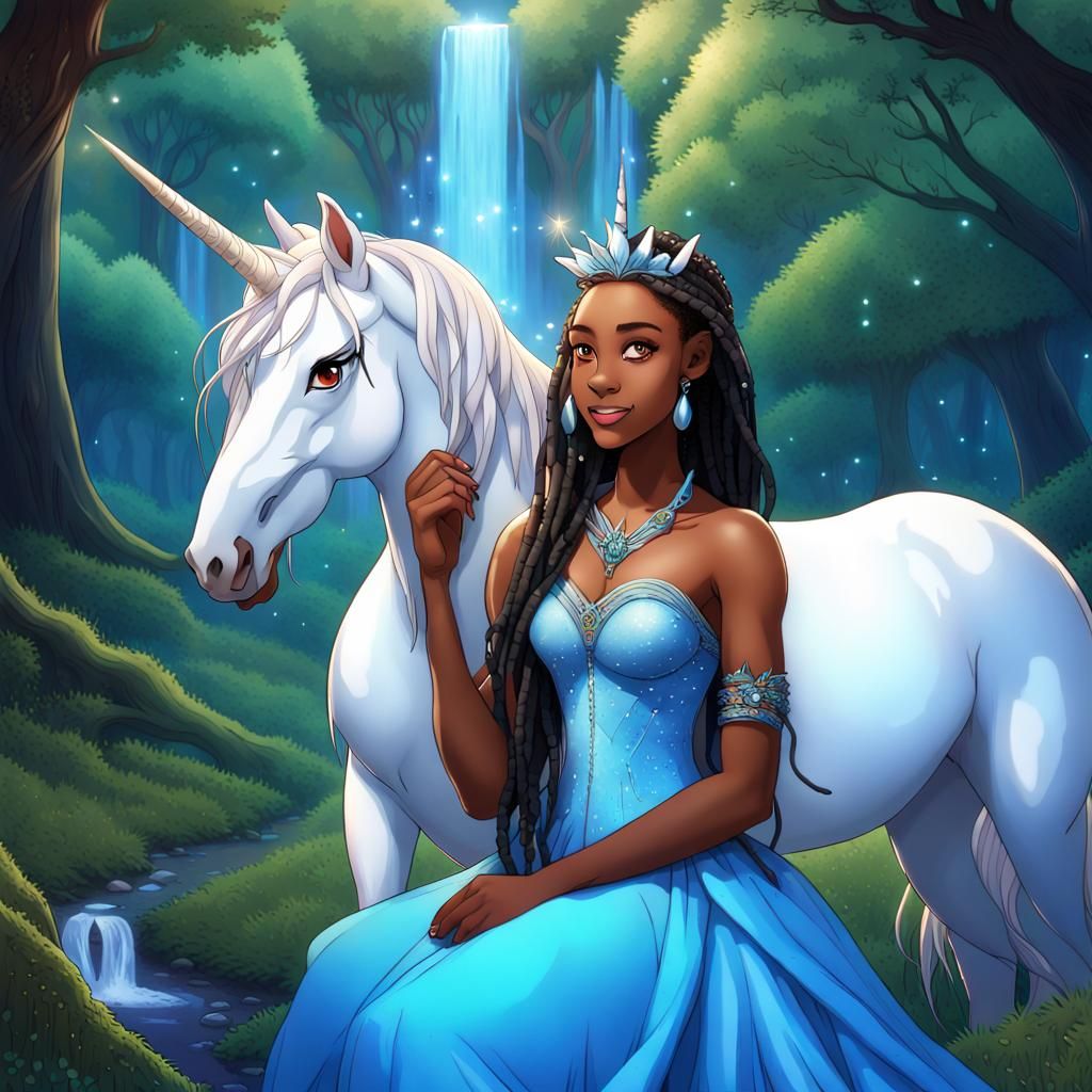 A princess and her unicorn