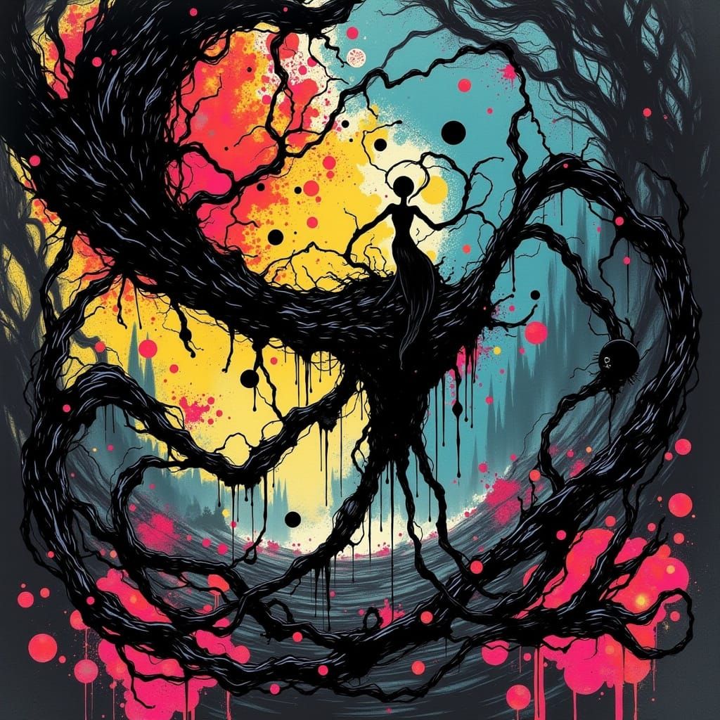 <lora:Twisted Ink v2:1.0> Deep dream in a void of emotion.