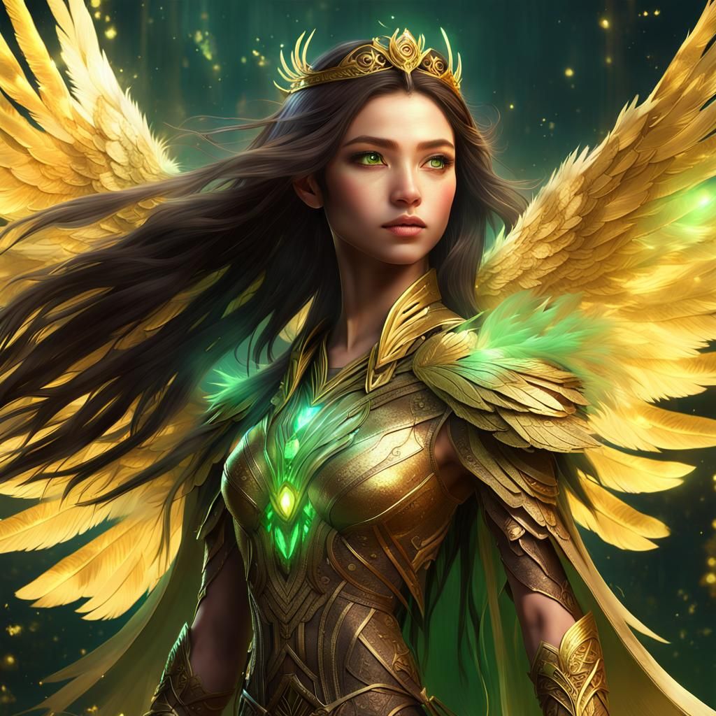 Ethereal Winged Girl in Fantasy Concept Art