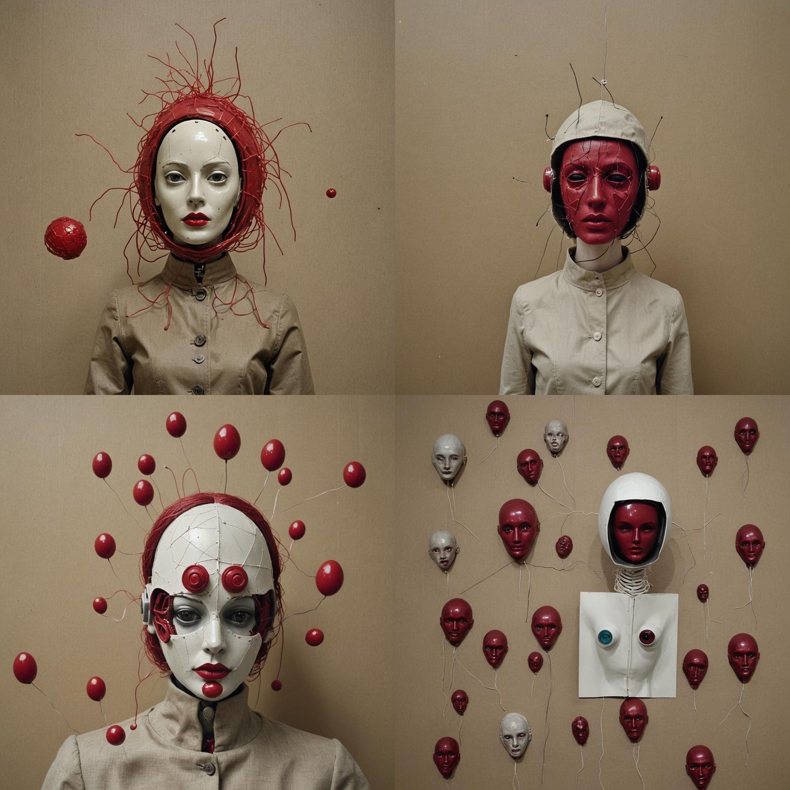 Surrealistic Installation in Gritty, Disturbing Art Style